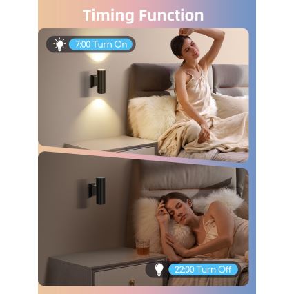 Sæt 2x LED RGBW dæmpbar pære MESH GU10/6,5W/230V 2700-6500K Wi-Fi - Aigostar