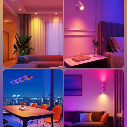 Sæt med 2 dæmpbare RGBWW LED-pærer MATTER GU10/4,8W/230V 2700-6500K Wi-Fi - Govee