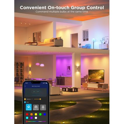 Sæt med 2 dæmpbare RGBWW LED-pærer MATTER GU10/4,8W/230V 2700-6500K Wi-Fi - Govee