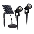 SÆT 2x LED Udendørs solcellelampe 2xLED/1,2W/3,7V IP65 3000K 4000 mAh