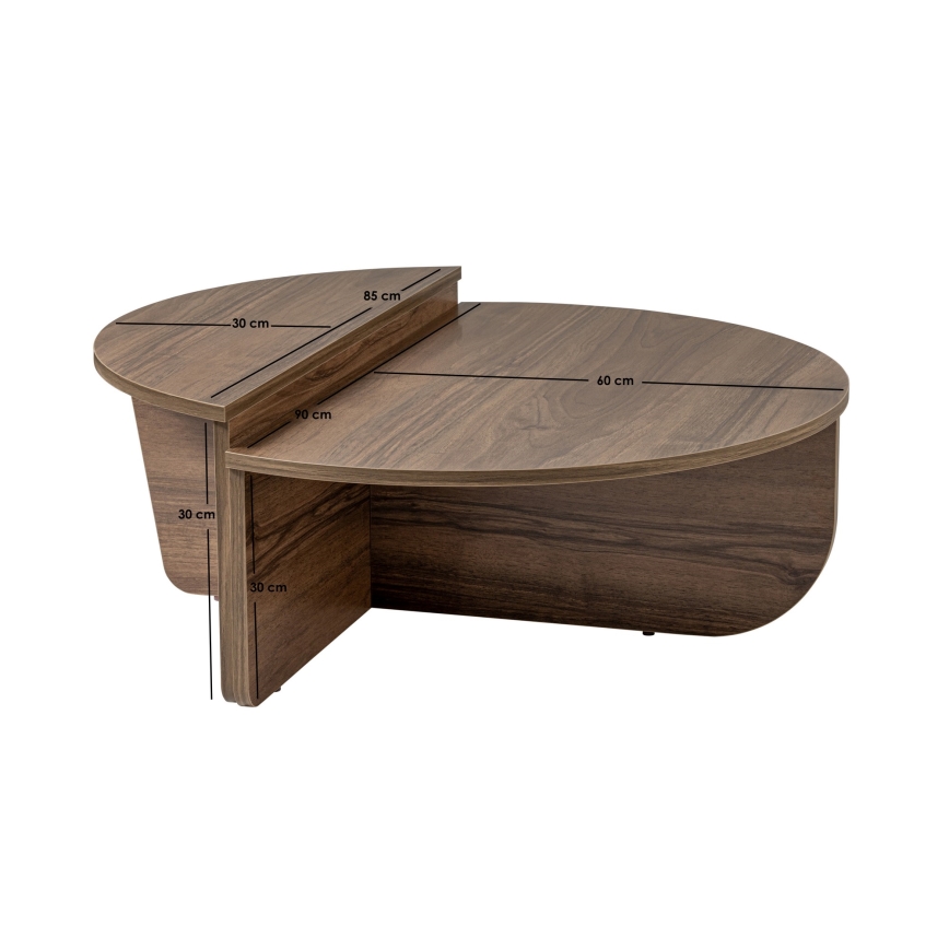 SÆT 2x Konferencebord ORION valnød