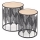 SÆT 2x Sofabord FOLLA diameter 33/40 cm sort