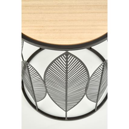 SÆT 2x Sofabord FOLLA diameter 33/40 cm sort