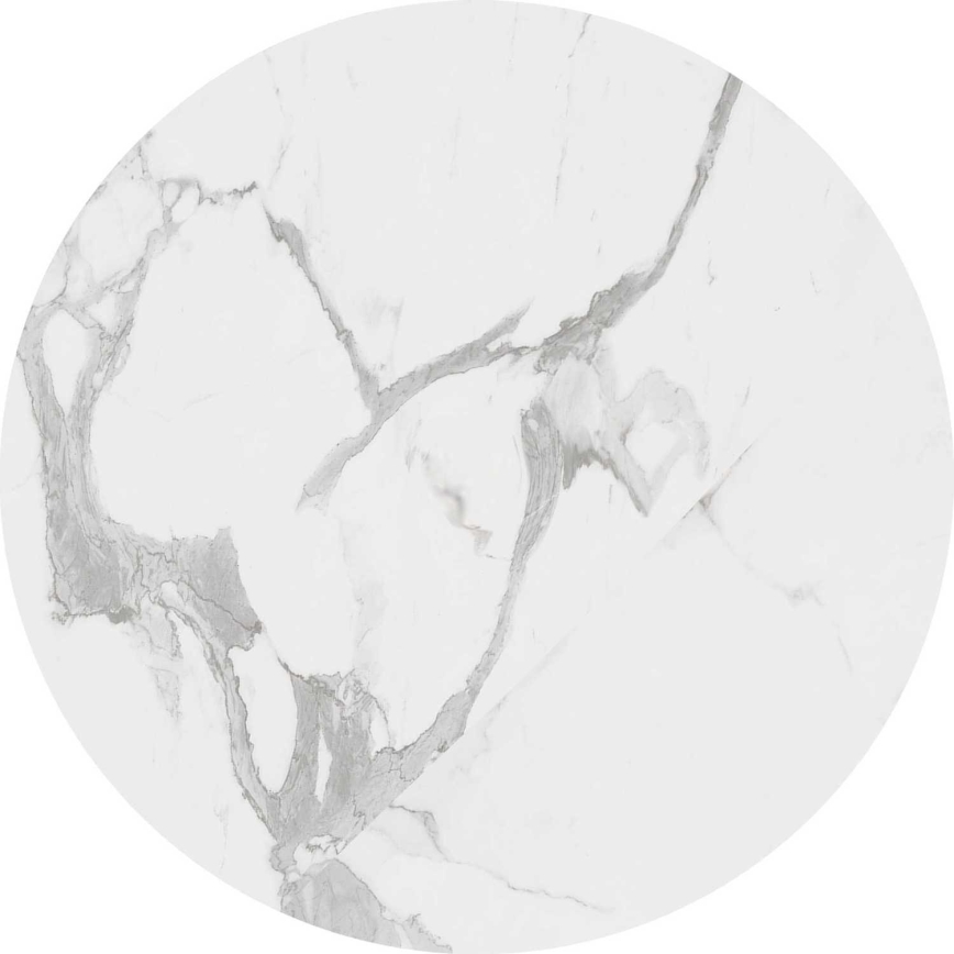 SÆT 2x Sofabord OREO diameter 43/53 cm sort/marmordekor