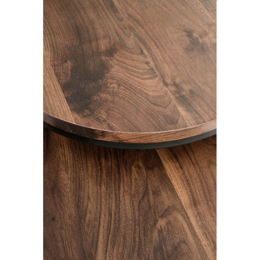 SÆT 2x Sofabord OREO diameter 43/53 cm sort/valnød