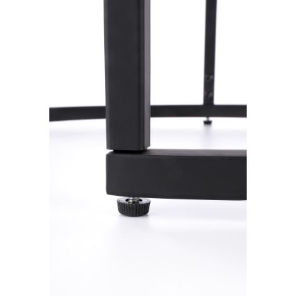 SÆT 2x Sofabord OREO diameter 43/53 cm sort/valnød