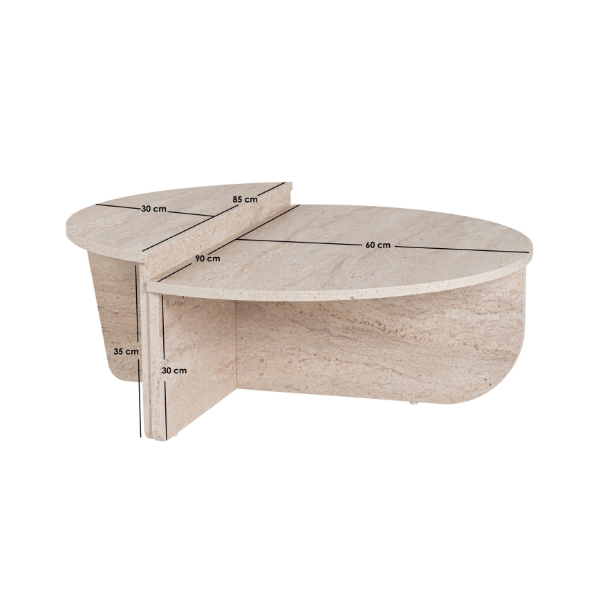 SÆT 2x Sofabord ORION beige