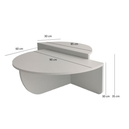 SÆT 2x Sofabord PODIUM hvid