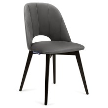 SÆT 2x Spisebordsstol BOVIO 86x48 cm grå/bøg