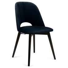SÆT 2x Spisebordsstol BOVIO 86x48 cm mørkeblå/bøg