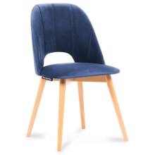 SÆT 2x Spisebordsstol TINO 86x48 cm mørkeblå/bøg