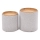 SÆT 2x Taburet AVIKO diameter 38/45 cm grå/beige