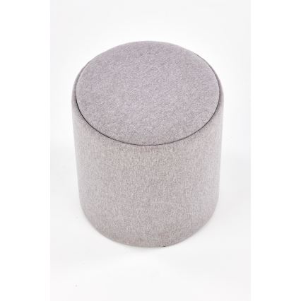 SÆT 2x Taburet AVIKO diameter 38/45 cm grå/beige