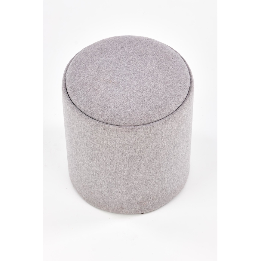 SÆT 2x Taburet AVIKO diameter 38/45 cm grå/beige