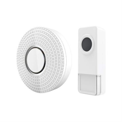 SÆT 2x Trådløs plugin-dørklokke 230V/1xA23 IP55 hvid