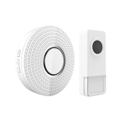SÆT 2x Trådløs plugin-dørklokke 230V/1xA23 IP55 hvid
