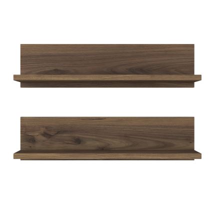 SÆT MED 2 Væghylder RANI 60x15 cm brun