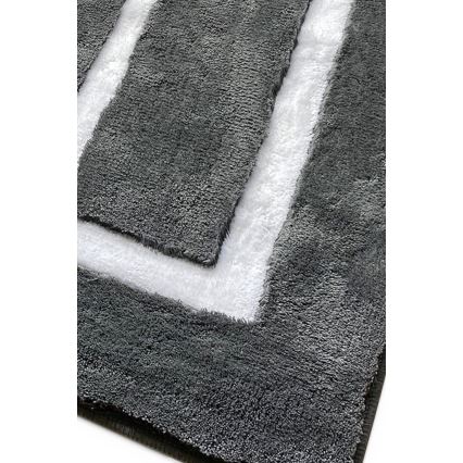 SÆT 3x Badeværelsesmåtte 60/60/100 cm antracit