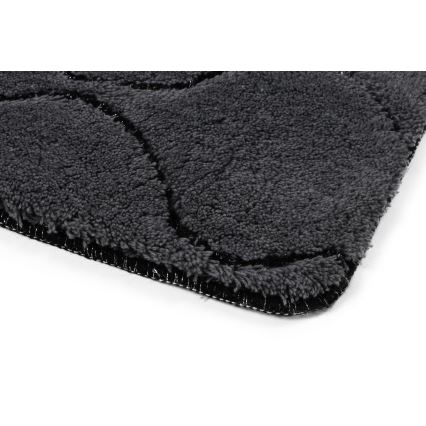 SÆT 3x Badeværelsesmåtte INFINITY 60/60/100 cm antracit