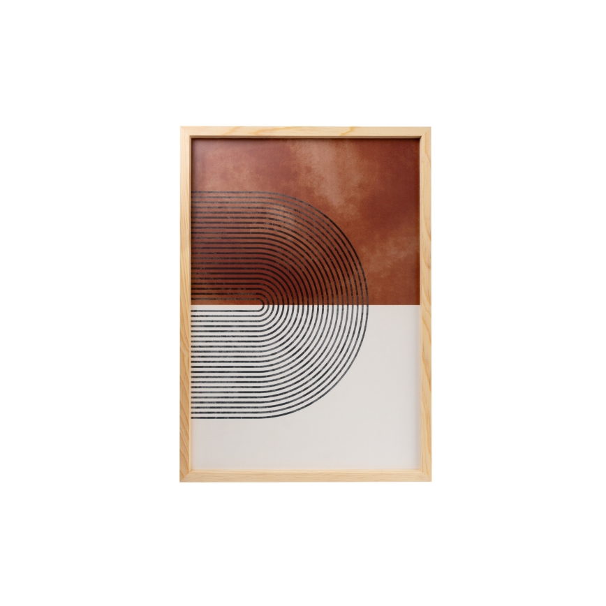 SÆT 3x Billede i ramme 50x70 cm beige/brun
