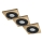 SÆT 3x Indbygningslampe TOBBY 1xG9/20W/230V 11,5x11,5 cm eg/sort