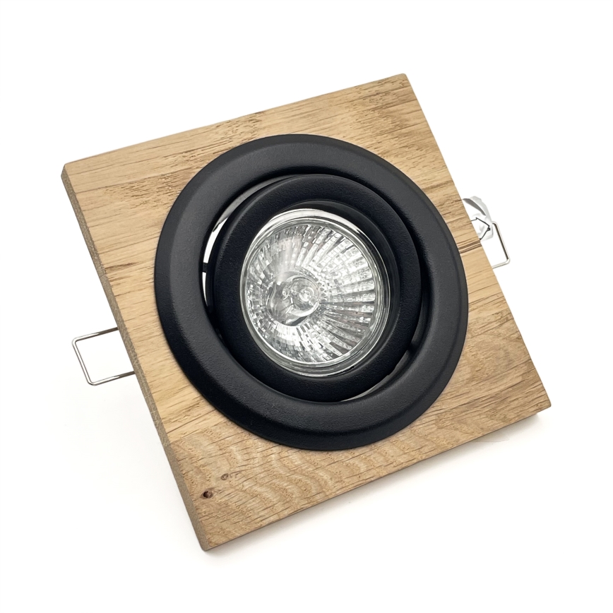 SÆT 3x Indbygningslampe TOBBY 1xG9/20W/230V 11,5x11,5 cm eg/sort