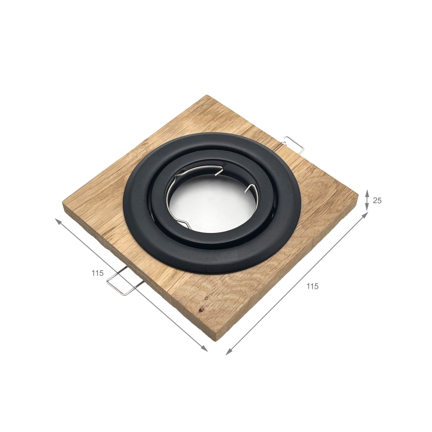 SÆT 3x Indbygningslampe TOBBY 1xG9/20W/230V 11,5x11,5 cm eg/sort