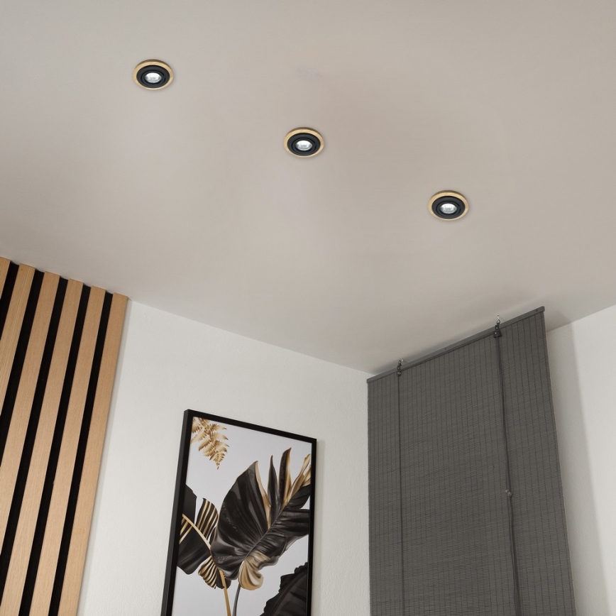 SÆT 3x Indbygningslampe TOBBY 1xG9/20W/230V diameter 11,5 cm eg/sort