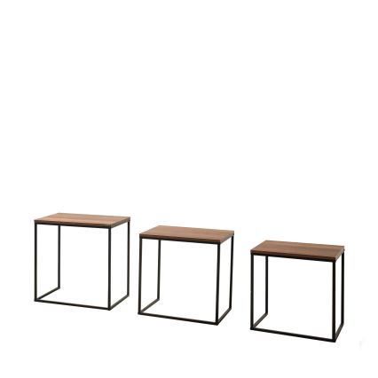 SÆT MED 3x Konferencebord brun