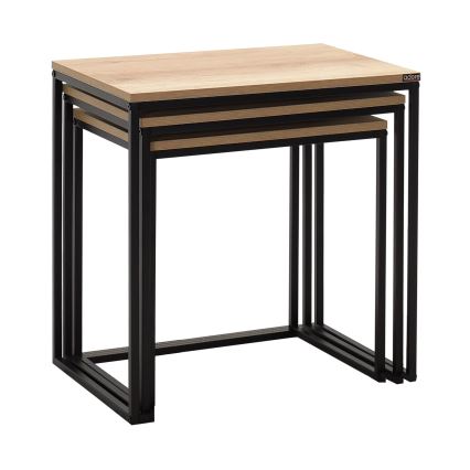 SÆT MED 3x Konferencebord brun