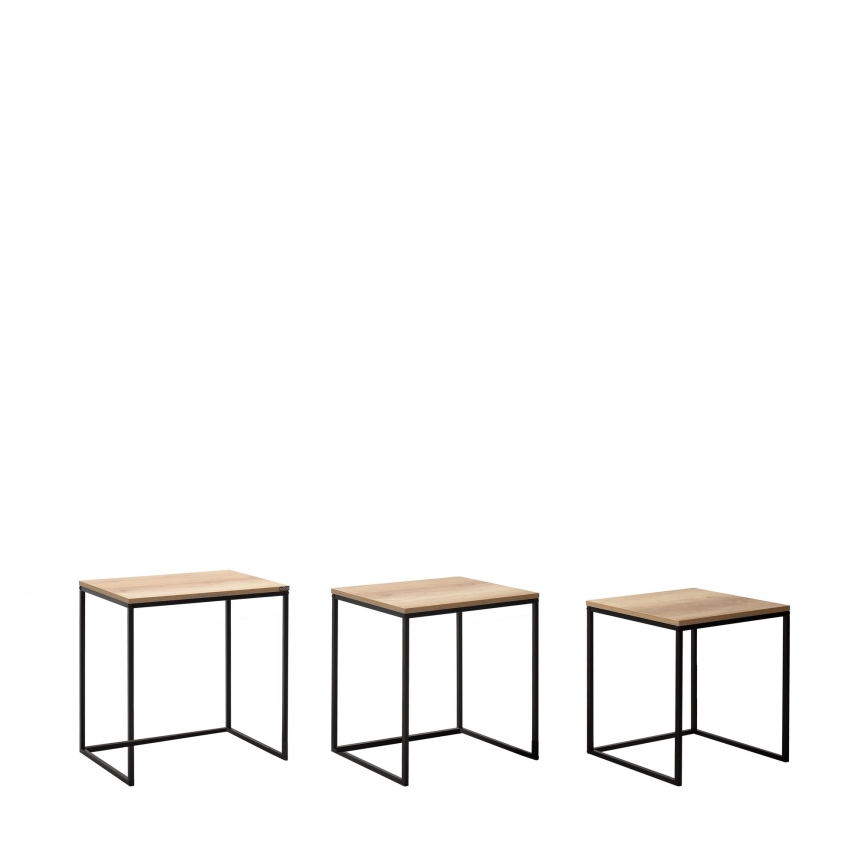 SÆT MED 3x Konferencebord brun