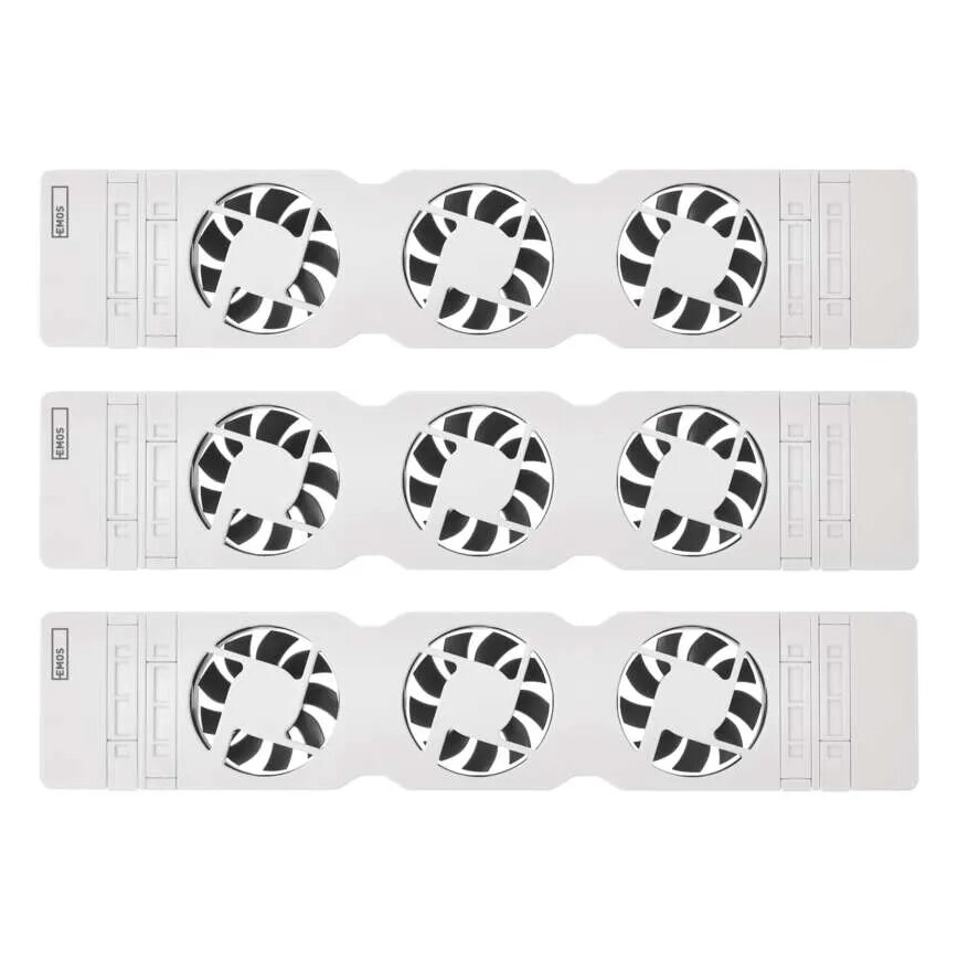SÆT 3x Kølerventilator 5/230V hvid