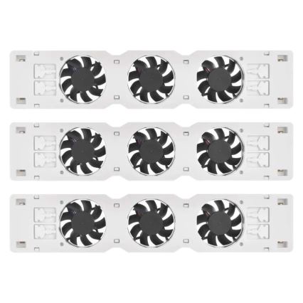 SÆT 3x Kølerventilator 5/230V hvid
