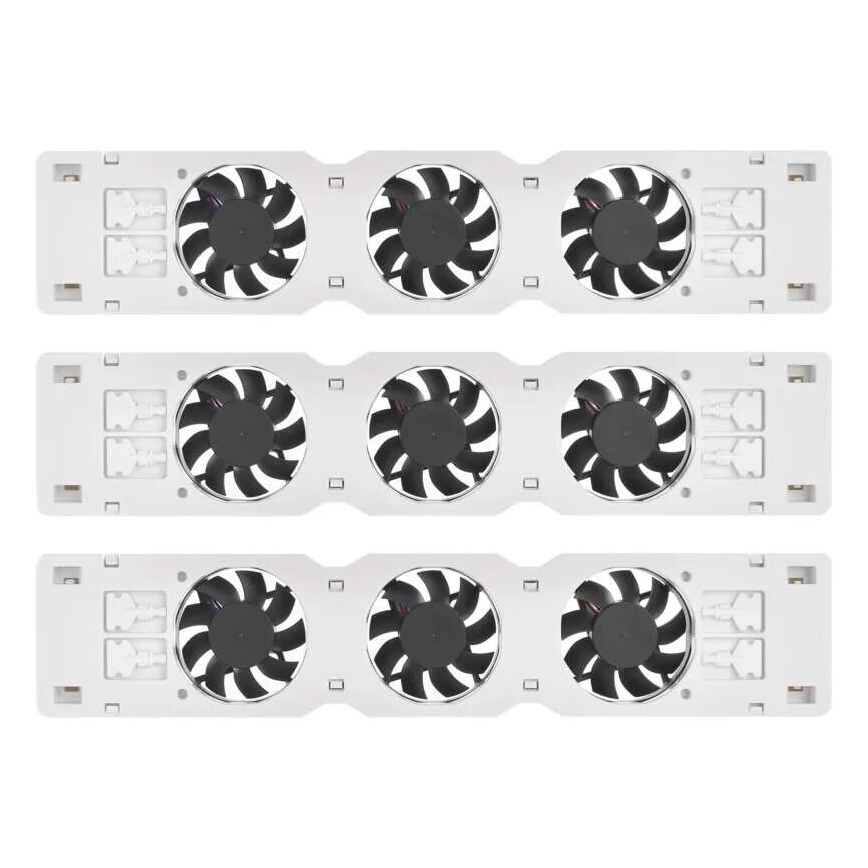 SÆT 3x Kølerventilator 5/230V hvid
