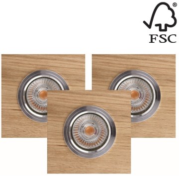 SÆT 3x LED indbygningslampe VITAR 1xGU10/5W/230V CRI 90 eg – FSC certificeret