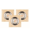 SÆT 3x LED Indbygningsspot VITAR 1xGU10/5W/230V CRI 90 sandsten