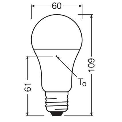 SÆT 3x LED-pære A60 E27/10W/230V 2700K