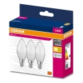SÆT 3x LED-pære B38 E14/4,9W/230V 3000K - Osram