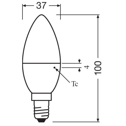 SÆT 3x LED-pære B38 E14/4,9W/230V 3000K - Osram