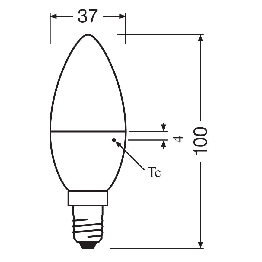 SÆT 3x LED-pære B38 E14/4,9W/230V 3000K - Osram