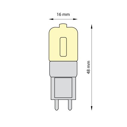 SÆT 3x LED-pære ECOLINE G9/2,5W/230V 3000K - Brilagi