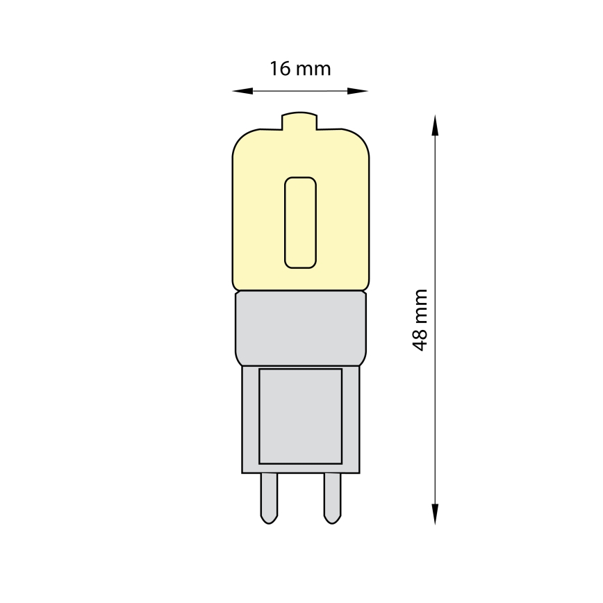 SÆT 3x LED-pære ECOLINE G9/2,5W/230V 3000K - Brilagi