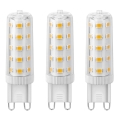 SÆT 3x LED-pære ECOLINE G9/4,5W/230V 3000K - Brilagi