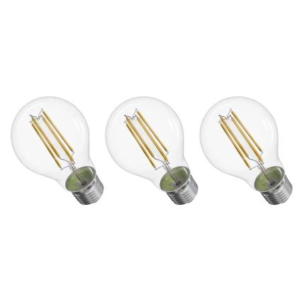 SÆT 3x LED-pære FILAMENT A60 E27/3,8W/230V 2700K Energiklasse A