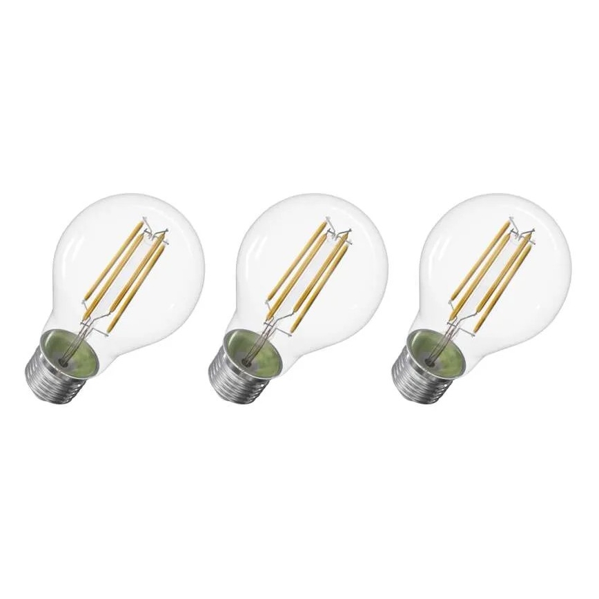 SÆT 3x LED-pære FILAMENT A60 E27/3,8W/230V 2700K Energiklasse A