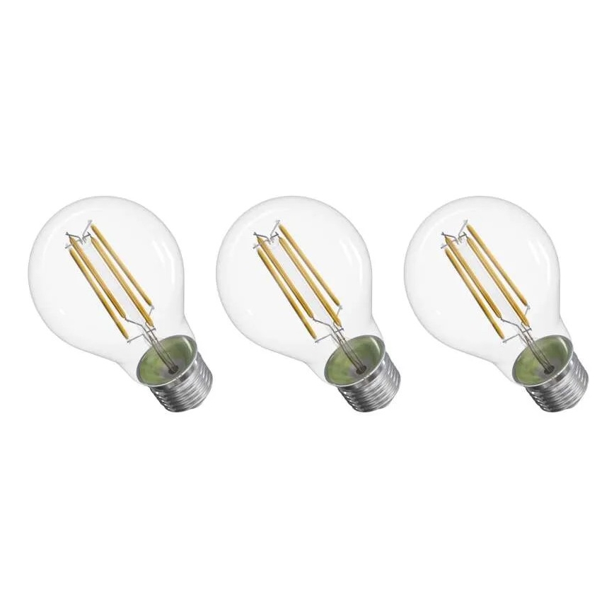 SÆT 3x LED-pære FILAMENT A60 E27/3,8W/230V 4000K Energiklasse A