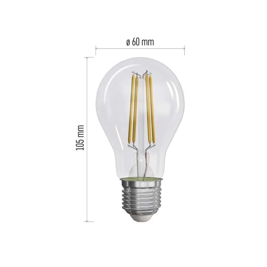SÆT 3x LED-pære FILAMENT A60 E27/3,8W/230V 4000K Energiklasse A