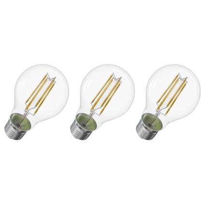 SÆT 3x LED-pære FILAMENT A60 E27/5W/230V 2700K Energiklasse A
