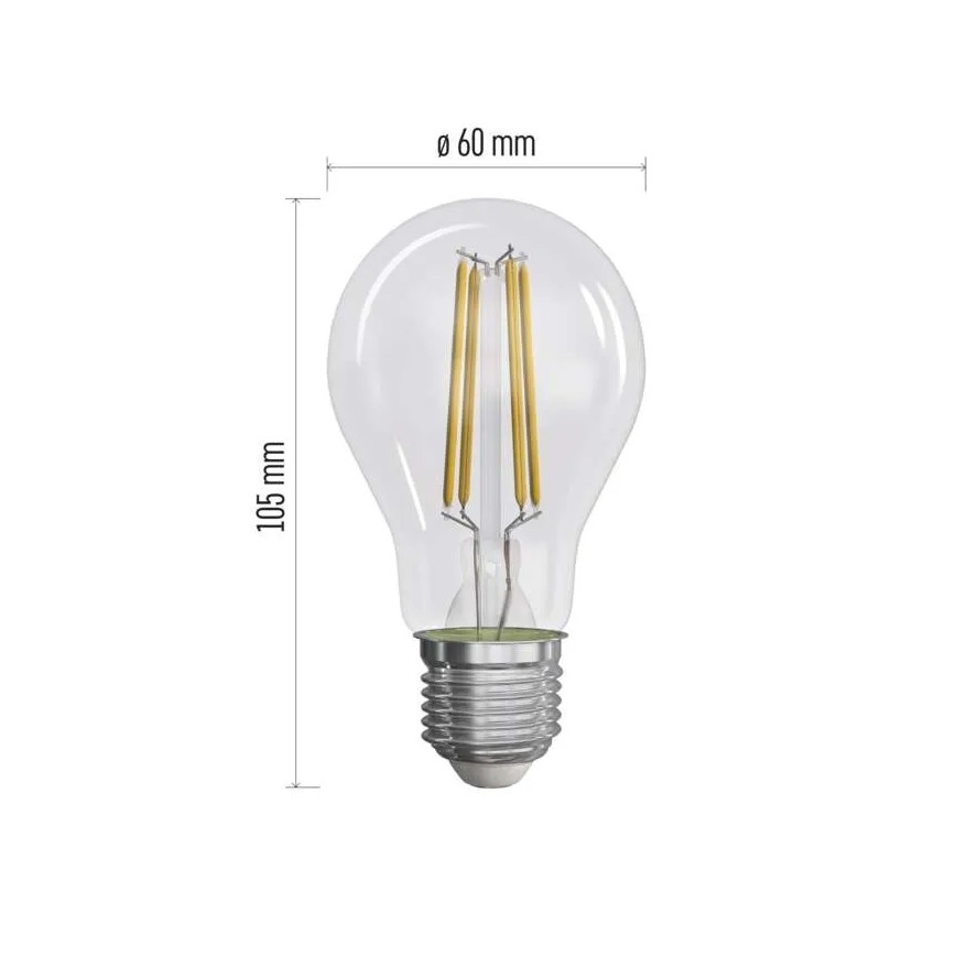 SÆT 3x LED-pære FILAMENT A60 E27/5W/230V 2700K Energiklasse A