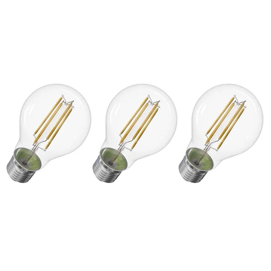 SÆT 3x LED-pære FILAMENT A60 E27/5W/230V 4000K Energiklasse A